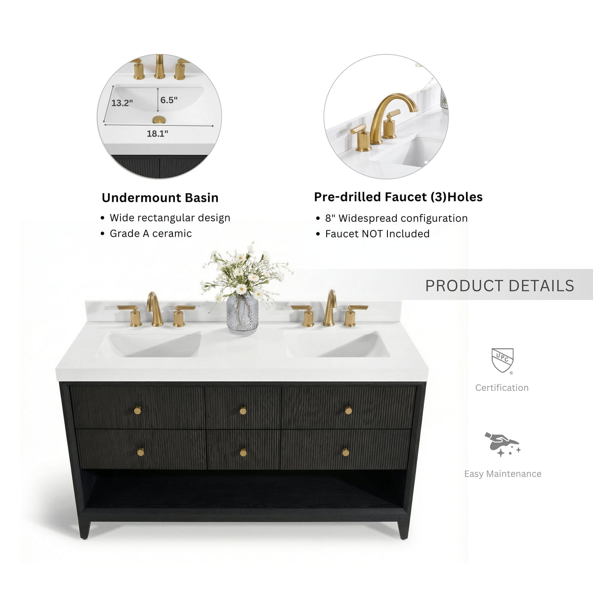 Momo 60" Bath Vanity Set - view 17