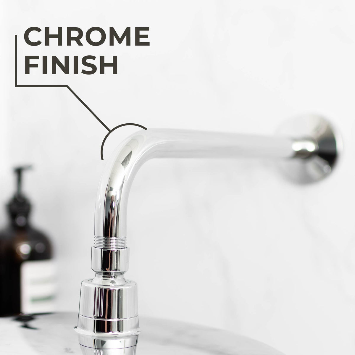 12 in. L-Shaped Shower Head Extension Arm (Chrome Finish) - view 6