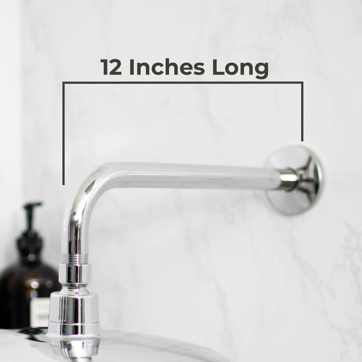 12 in. L-Shaped Shower Head Extension Arm (Chrome Finish) - view 2