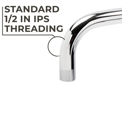 12 in. L-Shaped Shower Head Extension Arm (Chrome Finish) - view 4