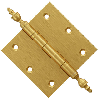 3x3 Inch Solid Brass Ball Bearing Door Hinge - Satin Brass - view 3