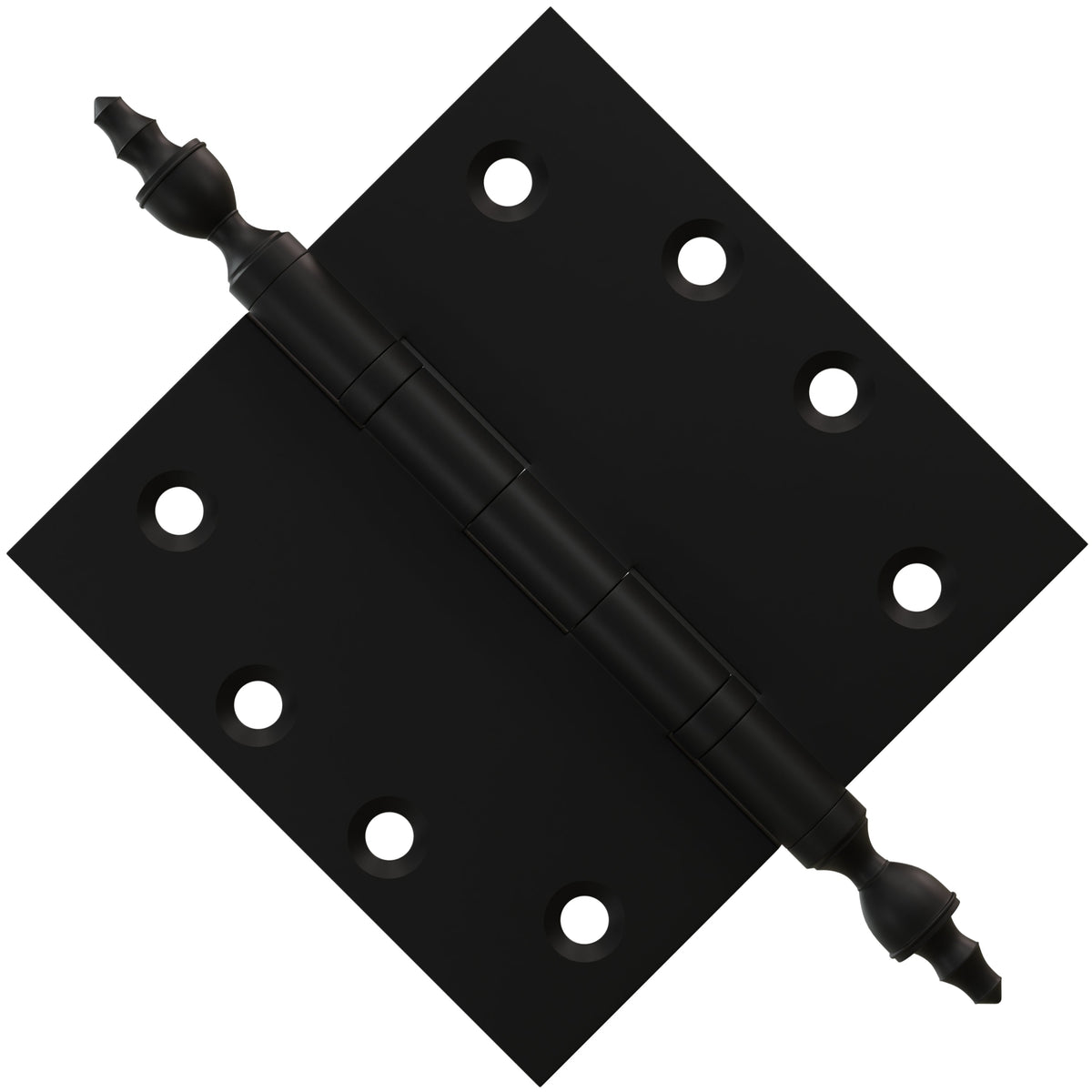 4x4 Inch Solid Brass Ball Bearing Door Hinge - Flat Black - view 3