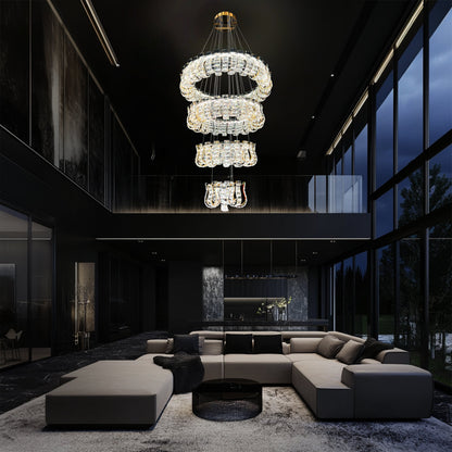 Luxury 4-Tier Gold Crystal LED Chandelier - view 9