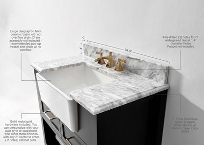 Hayley 36" Bath Vanity Set - view 32
