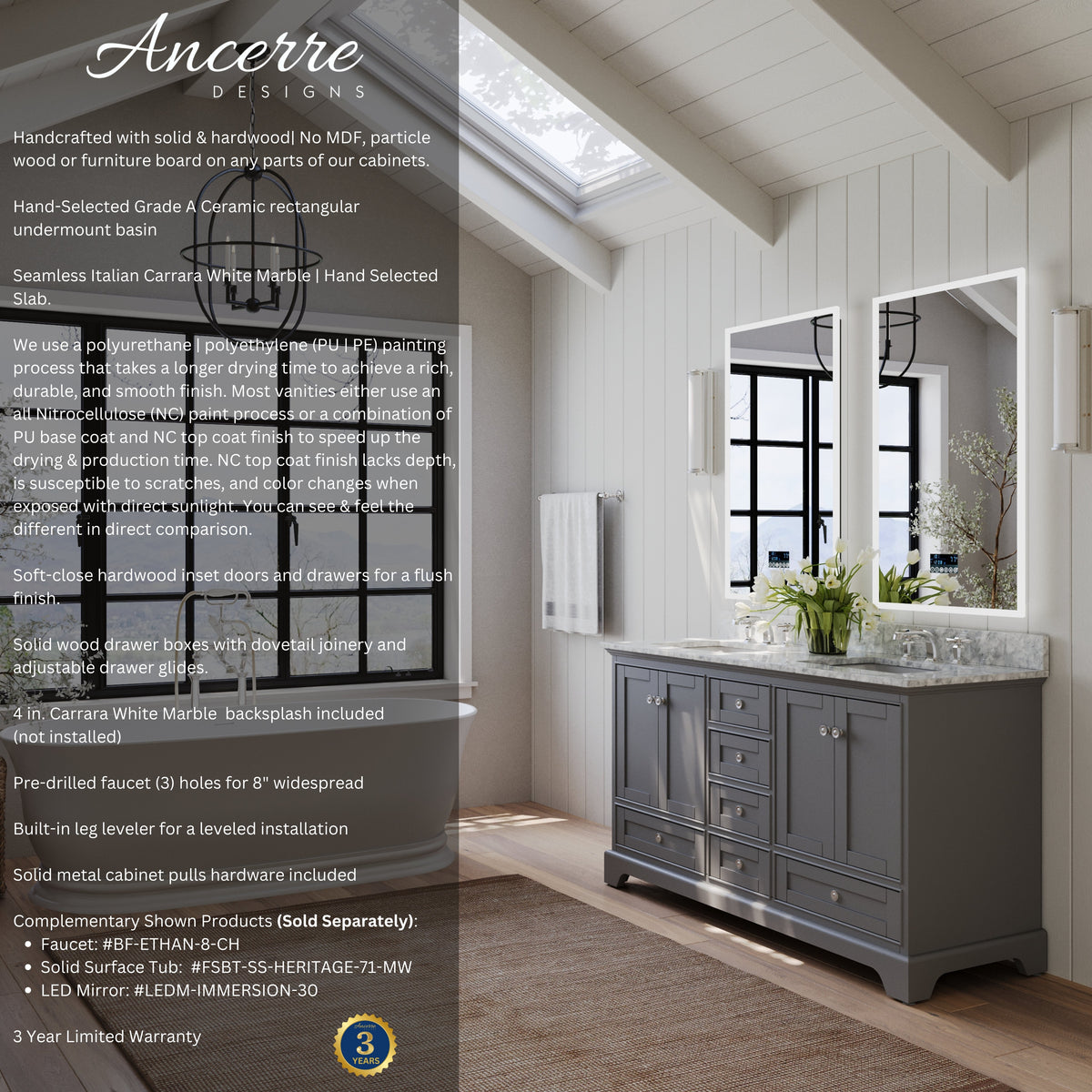 Audrey 66" Bath Vanity Set - view 22