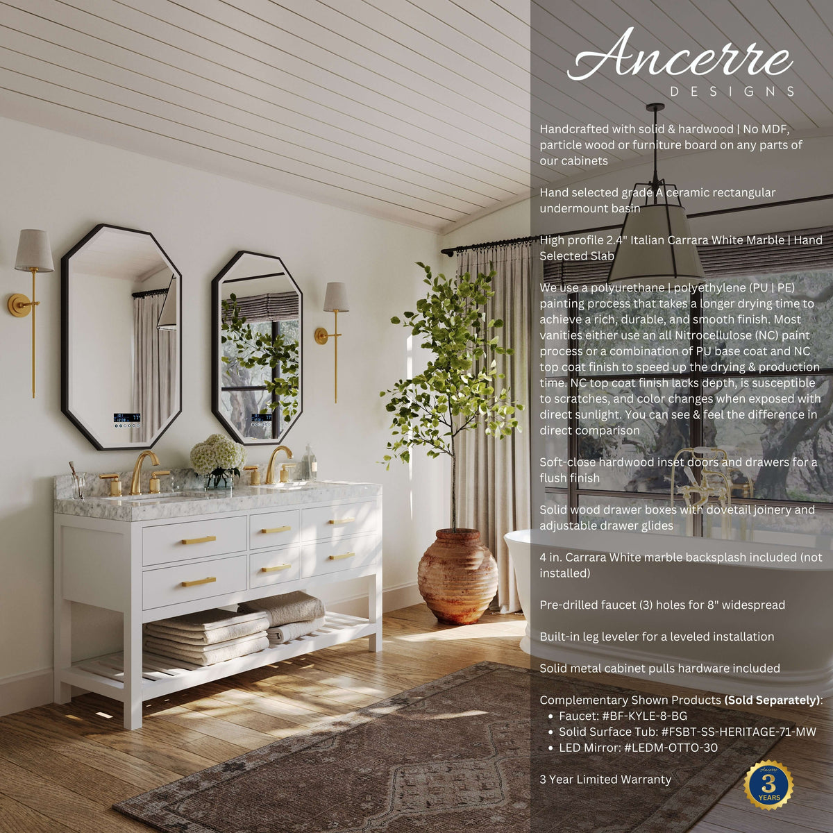 Elizabeth 60" Bath Vanity Set - view 12