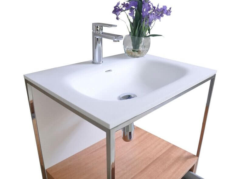 Tory Bathroom Vanity with Solid Surface Top Cabinet Set with Mirror - view 3