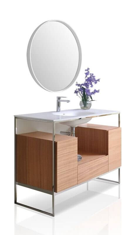 Tory Bathroom Vanity with Solid Surface Top Cabinet Set with Mirror - view 14