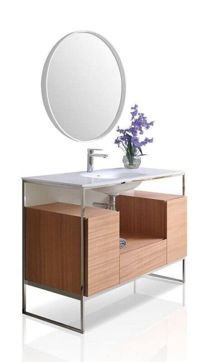 Tory Bathroom Vanity with Solid Surface Top Cabinet Set with Mirror - view 14