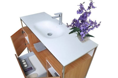 Tory Bathroom Vanity with Solid Surface Top Cabinet Set with Mirror - view 16