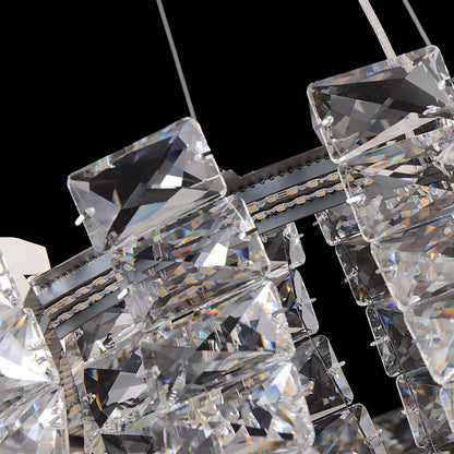 Halo LED Crystal Chrome Round Chandelier 23" - view 6