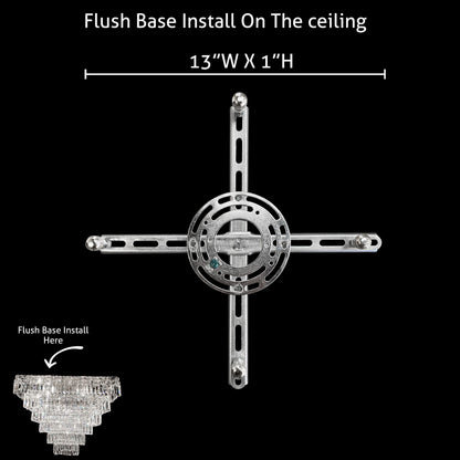 Tiered Square Crystal Chandelier Chrome 29" - view 6