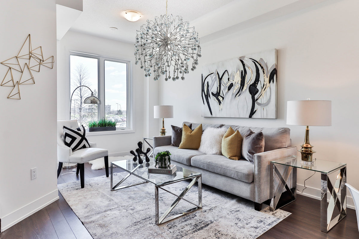 Luxury Firework Chrome Crystal Chandelier 30" - view 2