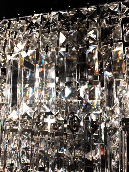 Tiered Square Crystal Chandelier Chrome 16” - view 5