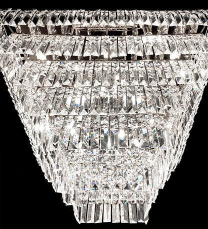 Tiered Square Crystal Chandelier Chrome 29" - view 8