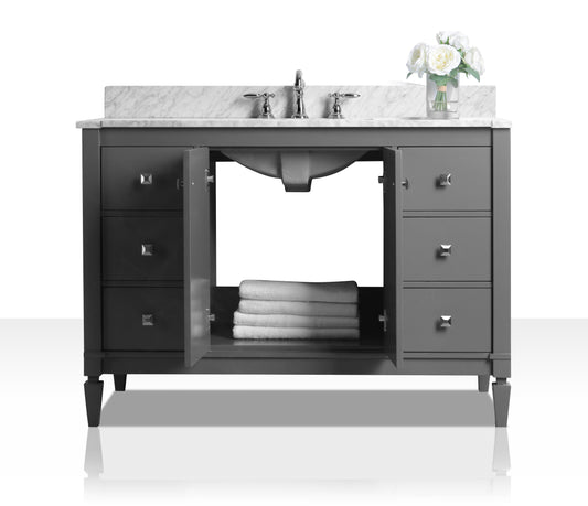 Kayleigh Bathroom Vanity with Sink and Carrara White Marble Top Cabinet Set - view 2