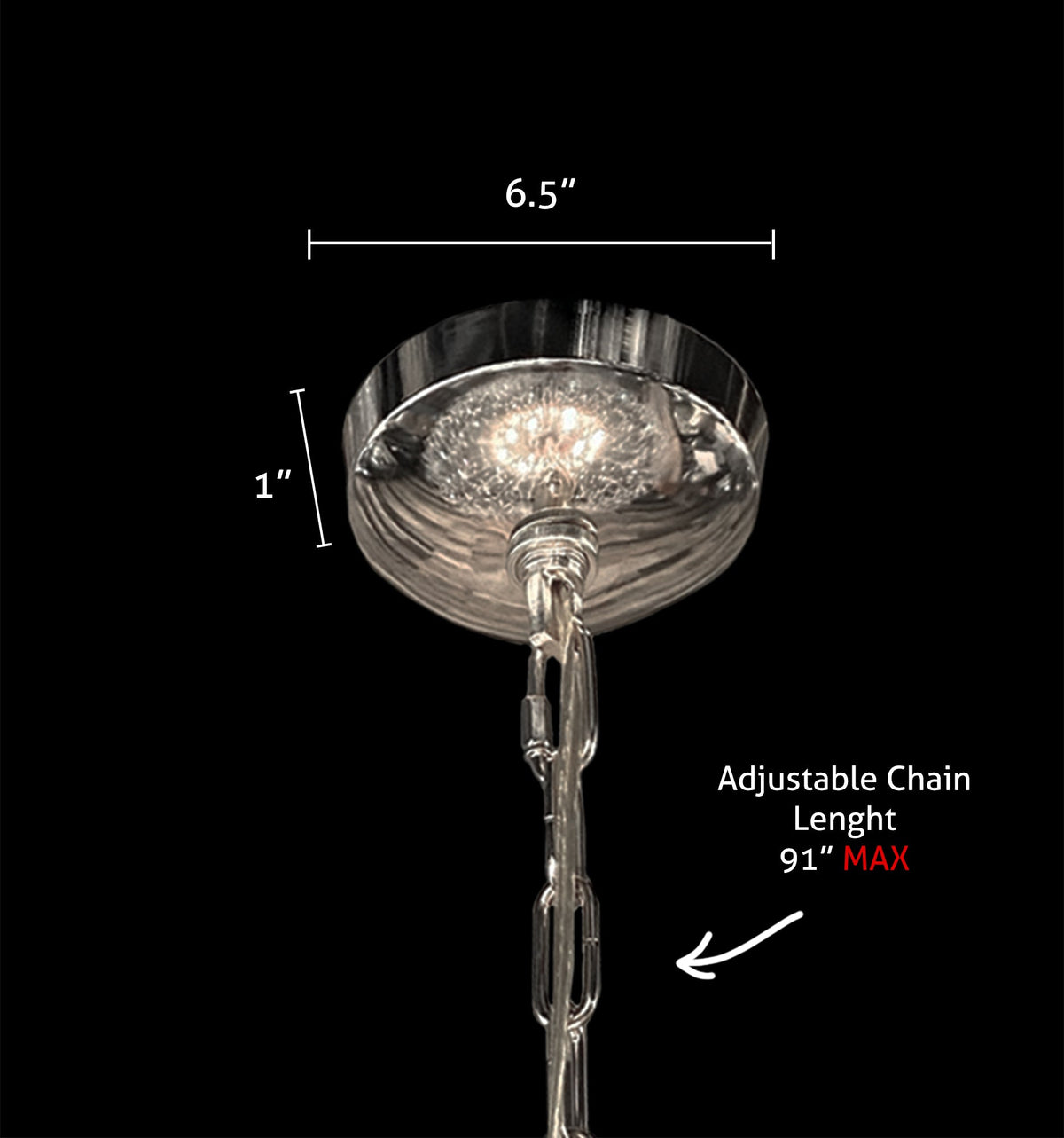 Luxe Starburst Chrome Crystal Chandelier 63" - view 7