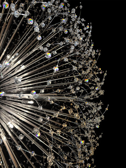 Luxe Starburst Chrome Crystal Chandelier 63" - view 8