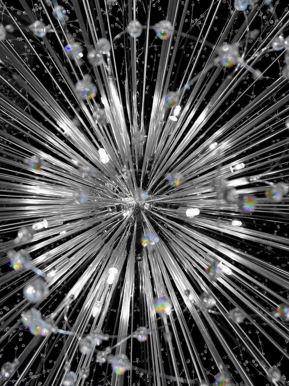 Luxe Starburst Chrome Crystal Chandelier 63" - view 9
