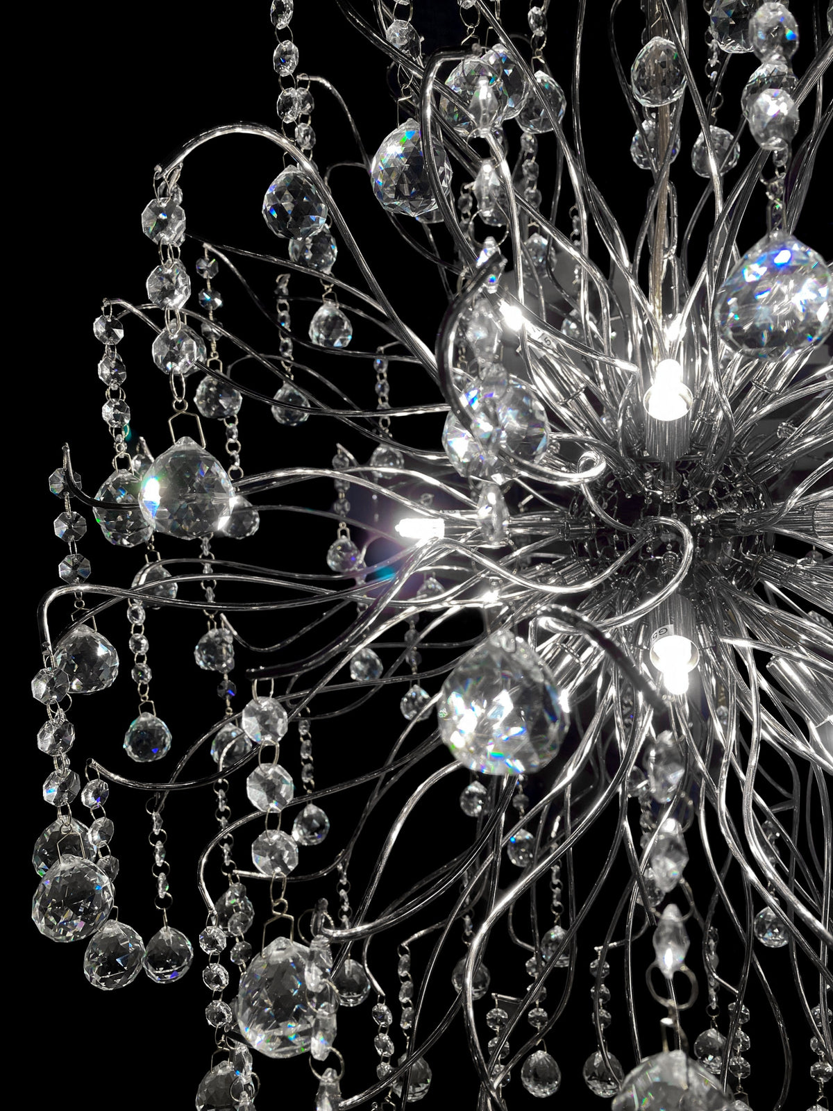 Luxury Firework Chrome Crystal Chandelier 30" - view 5