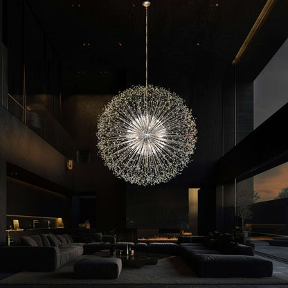 Luxe Starburst Chrome Crystal Chandelier 63" - view 5