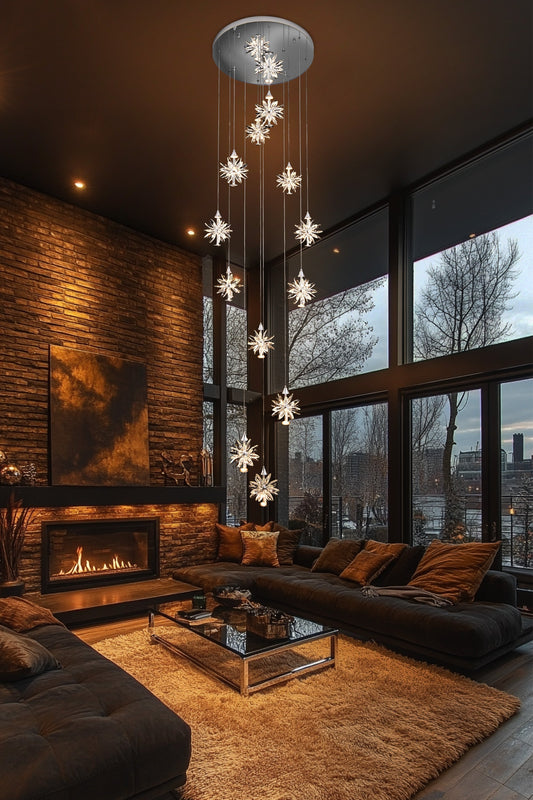 Luxury Chrome Spiral Crystal LED Chandelier - view 2