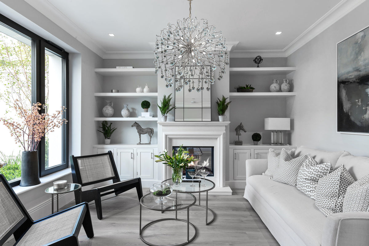 Luxury Firework Chrome Crystal Chandelier 30" - view 3