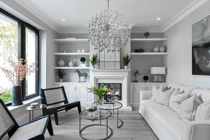 Luxury Firework Chrome Crystal Chandelier 30" - view 3