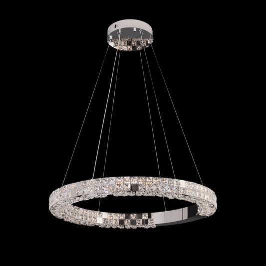 Modern Crystal LED Ring Chandelier