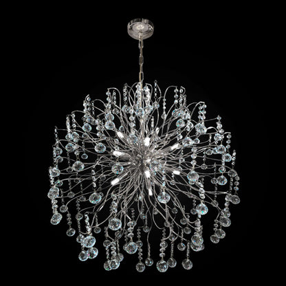 Luxury Firework Chrome Crystal Chandelier 30"