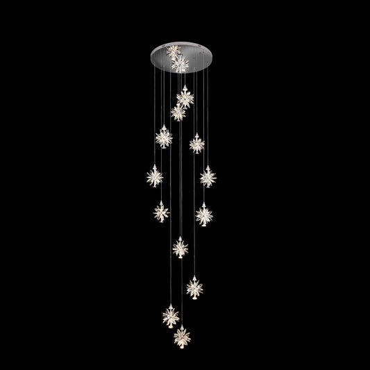 Luxury Chrome Spiral Crystal LED Chandelier