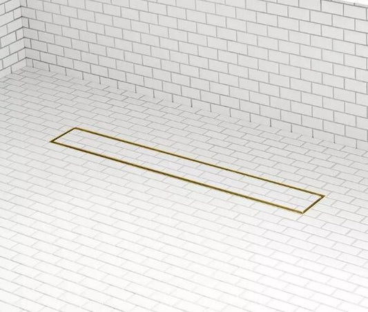 Signature Hardware 28" Cohen Linear Tile-in Shower Drain - Brushed Gold