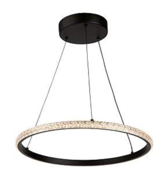 Nova 23.5" Wide Black 24W LED Pendant