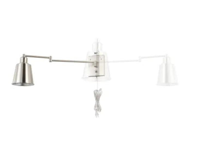 JONATHAN Y Lighting JYL7576 Cary 9" Tall LED Plug-In Wall Sconce - Nickel