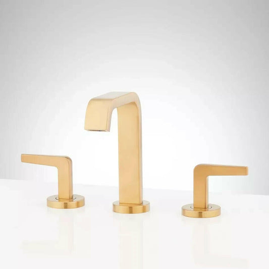 Signature Hardware SHWSCDR807BG - Drea Widespread Bathroom Faucet - Brushed Gold