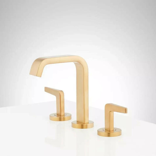 Signature Hardware SHWSCDR807BG - Drea Widespread Bathroom Faucet - Brushed Gold