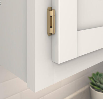 Amerock-1/2" Overlay Double Demountable Cabinet Hinge (Pair) Champagne Bronze