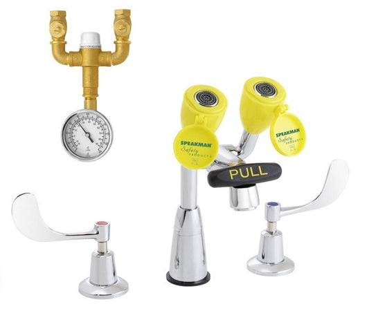 Speakman SEF-1800-CA-TW Eyesaver 16 Inch Eyewash Faucet with Eyewash TMV