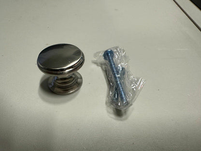Pack of 10 Mushroom Knobs - Metal - Silver