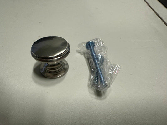 Pack of 10 Mushroom Knobs - Metal - Silver