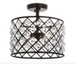 JONATHAN Y Lighting Gabrielle 2 Light 15" Wide LED Semi-Flush Ceiling Fixture
