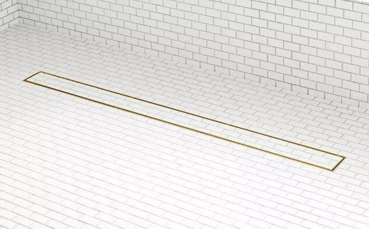 Signature Hardware 40" Tile Insert Linear Shower Drain - Brushed Gold