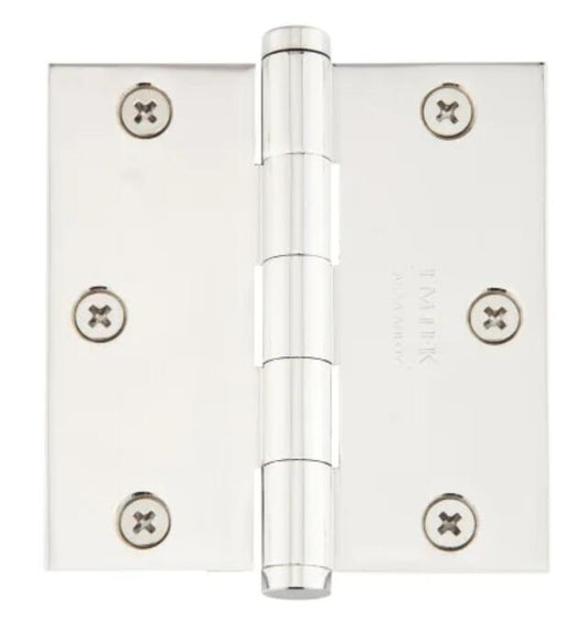*2 Piece* Emtek-Steel Plain Bearing Hinges 3-1/2" x 3-1/2" x 2.2mm (910237) US14