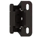 Amerock Functional Hardware 1/4 Inch Overlay Wrap Cabinet Door Hinge - Pair