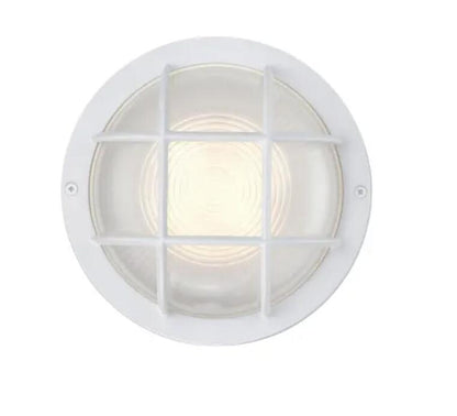 Westinghouse 6113900 8" Tall LED Outdoor Wall Sconce - Circular - White