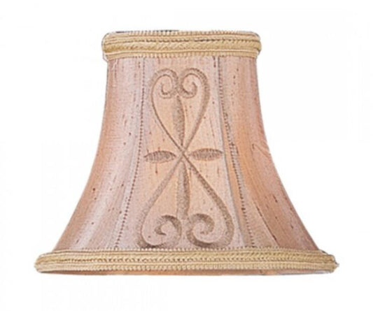 Livex S331 - Chandelier Shade - Hand Embroided Silk - Old Yellow