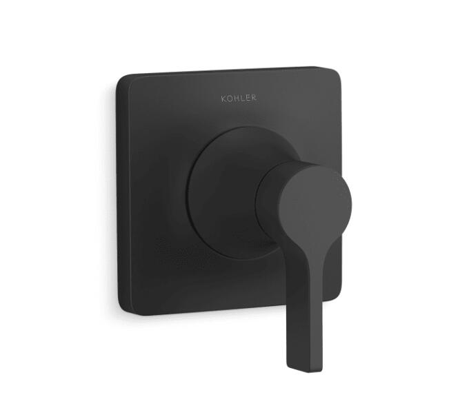 KOHLER T28130-4-BL Venza 1-Handle 2 Function Diverter Valve Trim, No Valve Black