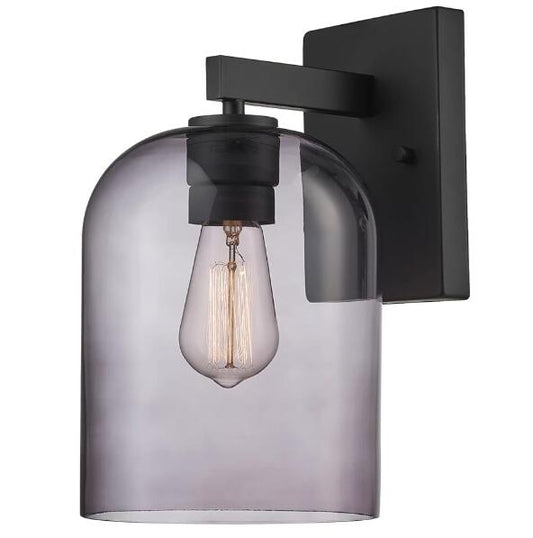 Globe Electric 44790 Utica 12" Tall Outdoor Wall Sconce - Black