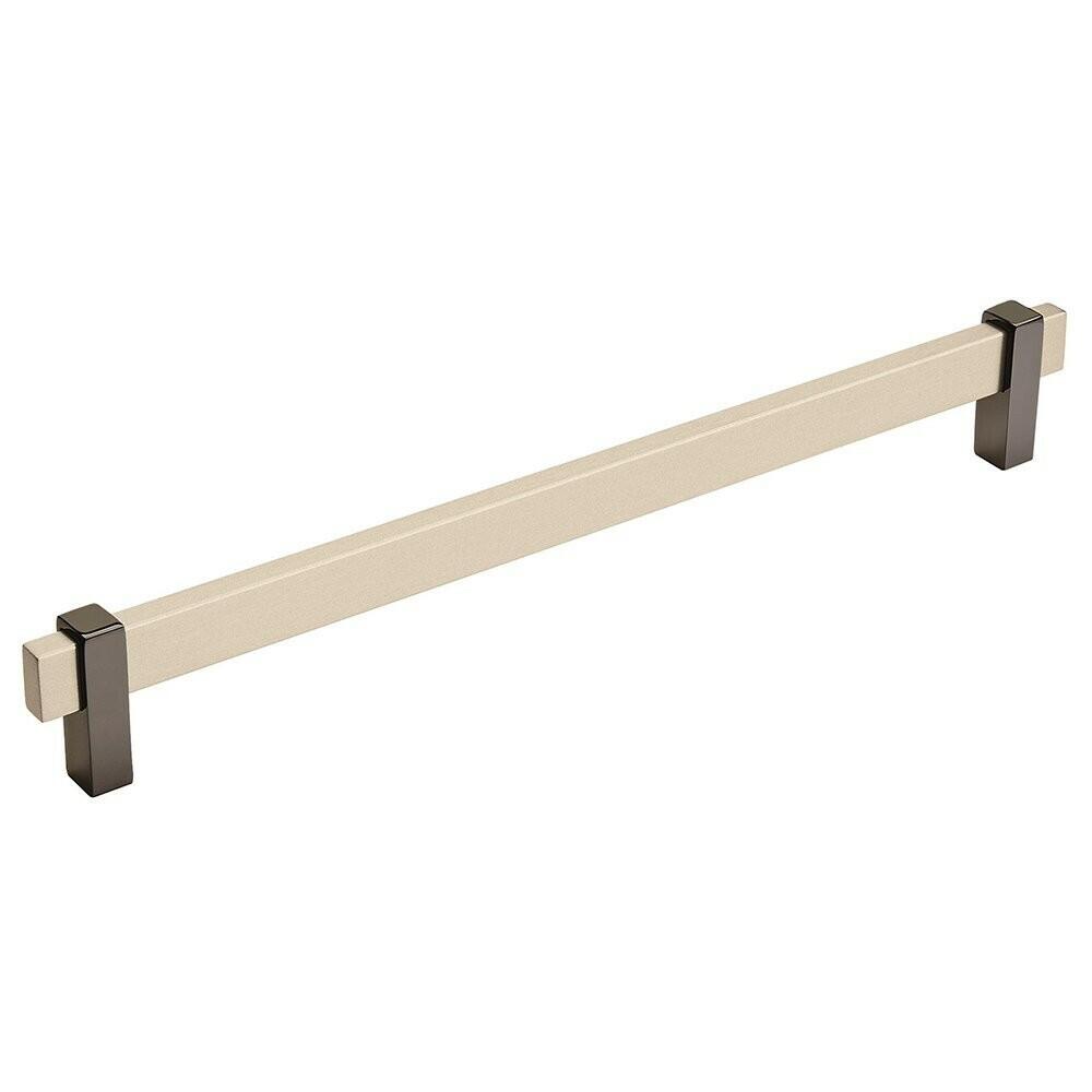 Amerock 36726SCBN-10 Inch C-2-C Mulino Cabinet Pull, Silver Champagne-Black