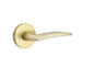 EMTEK 5209POSLHUS4 Disk Rosette Privacy Set Poseidon Lever-LH-Satin Brass